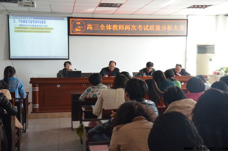 二高中召开一模质量分析会