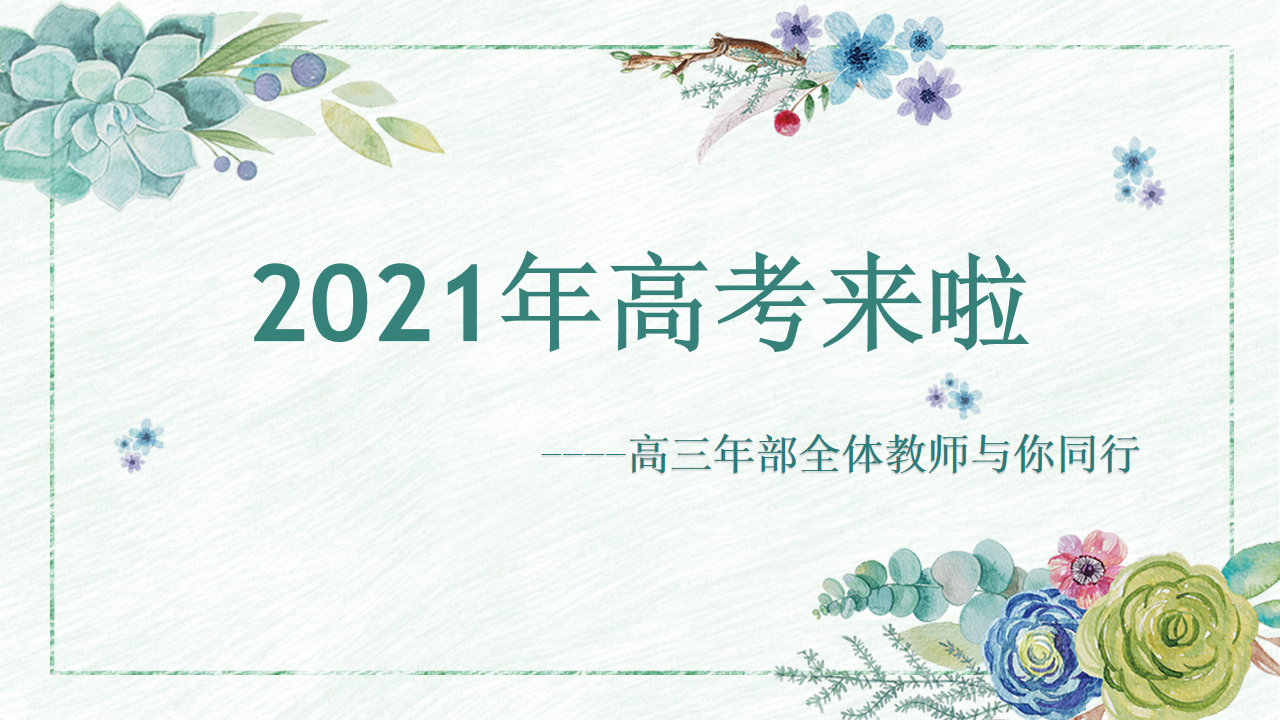 2021年高考冲刺